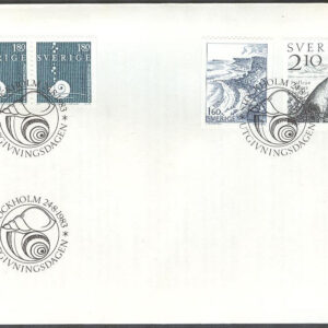 Sverige – FDC 1983-08-24 – Posthornssnäcka-Stora Karlsö-Fjällräv, serie 4 kpl