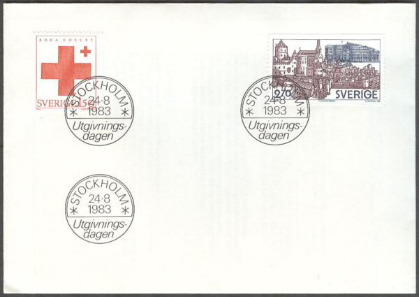 Sverige - FDC 1983-08-24 - Röda Korset - Helgeandsholmen, serie 2 kpl
