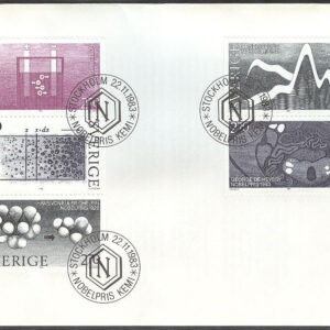 Sverige – FDC 1983-11-24 – Nobelpristagare – Kemi, delad 5-strip kpl