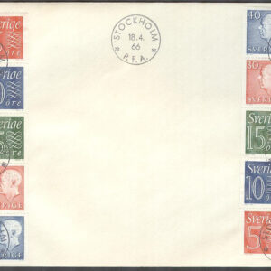 Sverige – FDC 1966-04-18 – HA 16, 2 st 10-Block kpl Stämpel 23 mm