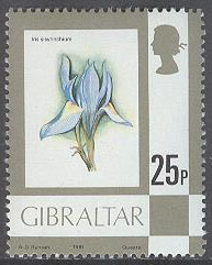Gibraltar – M  360 III Flora & Fauna – Blommor, märke **