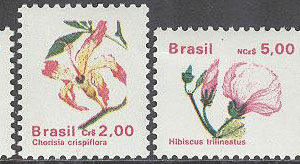 Brasilien – M 2352 mfl Blommor bla Tibouchina granulosa, 6 olika **