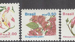 Brasilien – M 2364 mfl Blommor bla Clitoria fairchildiana, 7 olika **