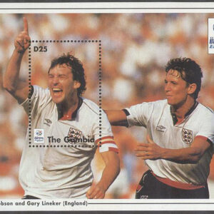 Gambia – M BL 302 EM i Fotboll i England 1996 Robson & Lineker, Block **