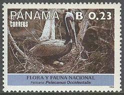 Panama – M 1643 Flora & Fauna – Fåglar – Brun Pelikan, märke **