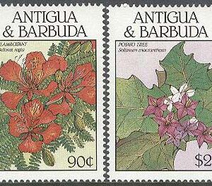 Antigua & Barbuda – M 1151, 1154, 1156-1157 Blommor, 4 olika **
