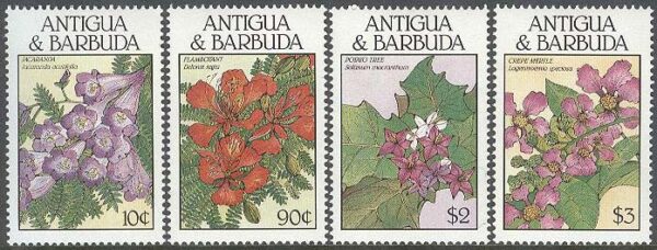 Antigua & Barbuda - M 1151, 1154, 1156-1157 Blommor, 4 olika **