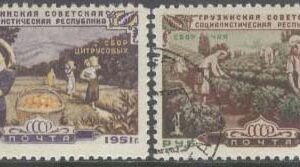 Sovjet – M 1549, 1551 Sovjetrepubliken XIII – Georgiska SSR 30 år, 2 olika