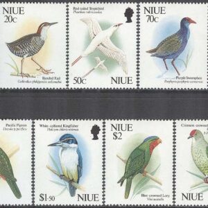 Niue – M  782-788 Fåglar bla Purpurhöna, 7 olika **