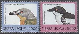 Sierra Leone – M 3105-3106 I Fåglar bla Nordlig dunrygg, 2 olika **