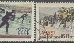 Sovjet – M 1619-1620 Vintersport – Skridsko & Skidor, 2 kpl