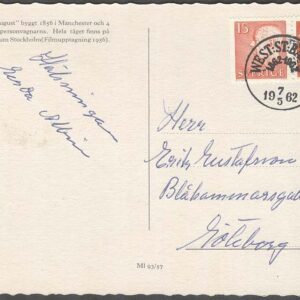 West St: Banan 7/5-62 1862-1962 – Järnväg