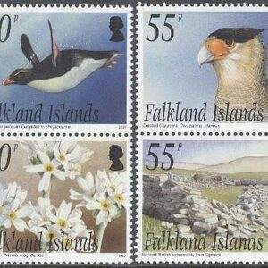 Falkland Islands – M 1015-1018 Öar VII – Sounders Islands bla Fåglar, 2 st par kpl **