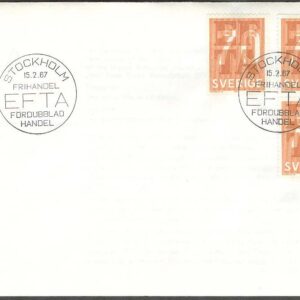 Sverige – FDC 1967-02-15 – EFTA, 3 kpl