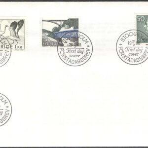 Sverige – FDC 1968-02-21 – GVIA – Trandans – Dalslands kanal, 3 kpl