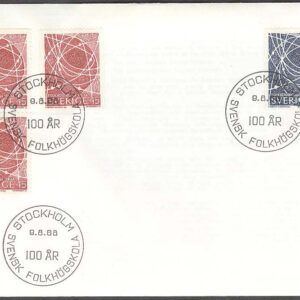 Sverige – FDC 1968-08-09 – Folkhögskolan 100 år, 4 kpl