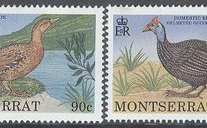 Montserrat – M  800, 803 Husdjur – Fåglar bla Änder, 2 olika **