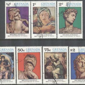 Grenada Grenadines – M   71-77 Konst – Michelangelo 500 år, 7 kpl