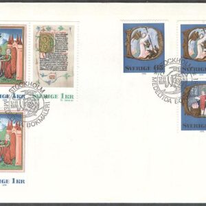 Sverige – FDC 1976-11-17 – Medeltida Bokmåleri, 6 kpl