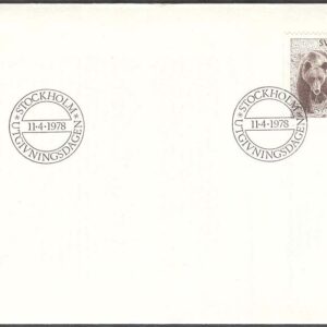 Sverige – FDC 1978-04-11 – Björn, 1 kpl