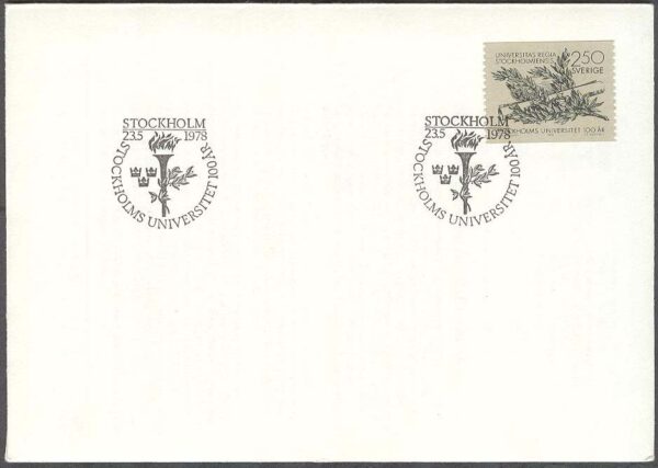 Sverige - FDC 1978-05-23 - Stockholms Universitet 100 år, 1 kpl