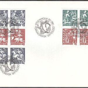 Sverige – FDC 1981-01-29 – Fornnordisk mytologi, delat 10 Block kpl