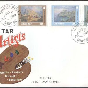 Gibraltar – FDC 1991-09-10 – Konst – Landskap & Båtar, 4 kpl
