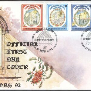 Gibraltar – FDC 1992-11-10 – Jul 1992 – Kyrkor, 4 kpl