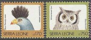 Sierra Leone – M 1907, 1909, 1914, 1916 I Fåglar bla Tofsmalimbe, 4 olika **