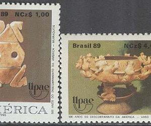 Brasilien – M 2321-2322 Konst och seder hos urbefolkningen, 2 kpl **