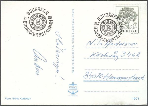 Bjuråker 21/7-85 Bjuråkersstämman