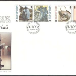 Isle of Man – FDC 1993-04-14 – Europa CEPT 1993 Samtida konst, 2 st par kpl