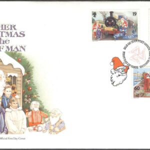 Isle of Man – FDC 1994-10-11 – Jul 1994 – Tomtar & Barn – Tåg, 3 kpl