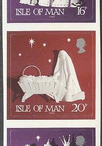 Isle of Man – M  488-489 Jul 1991 bla Maria med Barn, 3-strip kpl **