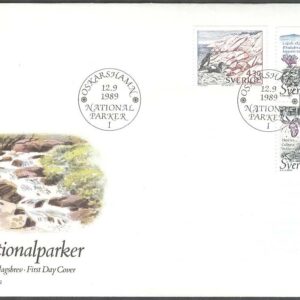 Sverige – FDC 1989-09-12 – Nationalparker 1, 3 kpl Vinjett 1