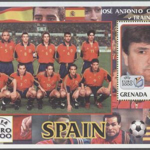 Grenada – M BL 569 EM i Fotboll i Belgien & Holland 2000 Spanien, Block **