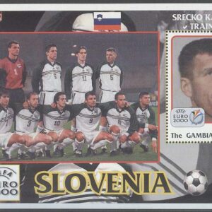 Gambia – M BL 488 EM i Fotboll i Belgien & Holland 2000 Slovenien, Block **