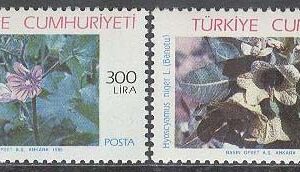 Turkiet – M 2840-2843 Läkeväxter bla Malva silvestris, 4 kpl **