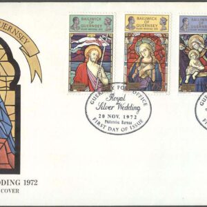 Guernsey – FDC 1972-11-20 – Jul 1972 – Konst -Kungaparets Silverjubileum, 4 kpl