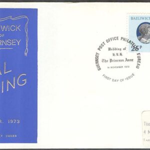 Guernsey – FDC 1973-11-24 – Bröllop Prinsessan Anne & Mark, 1 kpl