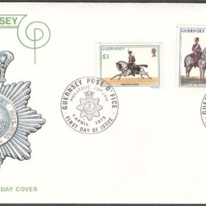 Guernsey – FDC 1975-04-01 – Militäruniformer & Hästar, 3 kpl