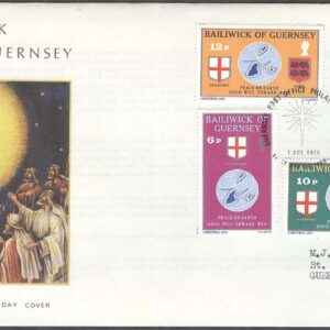 Guernsey – FDC 1975-10-07 – Jul 1975 – Vapen & Flaggor, 4 kpl