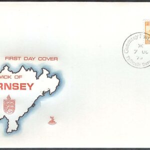 Guernsey – FDC 1975-10-07 – Slottet Cornet – Portomärke, 1 kpl