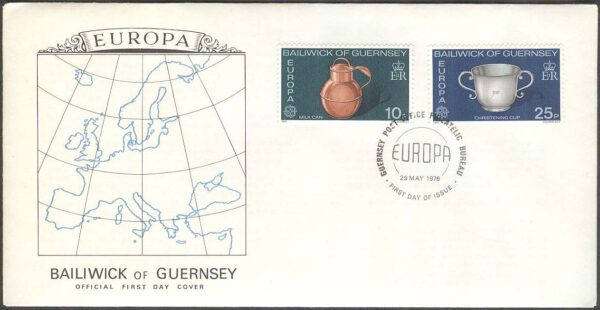 Guernsey - FDC 1976-05-29 - Europa CEPT 1976 Hantverk, 2 kpl