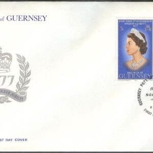 Guernsey – FDC 1977-02-08 – Drottning Elisabeth II 25 år på Tronen, 2 kpl