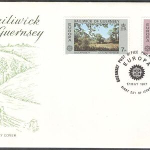Guernsey – FDC 1977-05-17 – Europa CEPT 1977 Landskap, 2 kpl