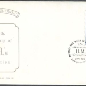 Guernsey – FDC 1978-05-02 – Kröning av Elisabeth II 25 år, 1 kpl
