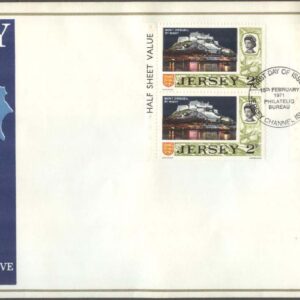 Jersey – FDC 1971-02-15 – Motiv från Jersey, 2 st par