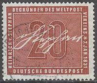 Tyskland – M  227 Heinrich von Stephan 125 år – UPU grundare, 1 kpl