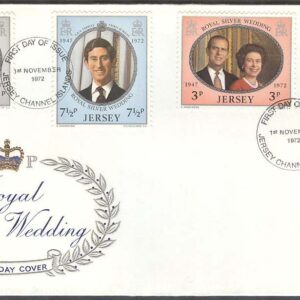 Jersey – FDC 1972-11-01 – Brittiska Kungaparets Silverbröllop, 4 kpl
